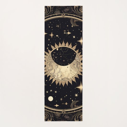 Celestial Sterren Zon Maan Yogamat (Achterkant)