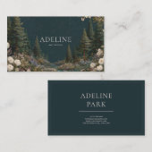 Celestial Sterrennacht Forest Floral Visitekaartje (Voorkant / Achterkant)