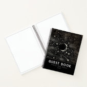 Celestial Sterrennacht Moon en Stars Black Notitieboek (Binnen)