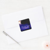 Celestial Sterrennacht String Light Dank u Vierkante Sticker (Envelop)