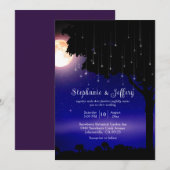 Celestial Sterrennacht String Lights Wedding Kaart (Voorkant / Achterkant)
