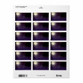 Celestial Sterrennacht Tree String Lights Wedding Etiket (Full Sheet)