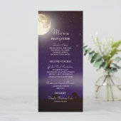 Celestial Sterrennacht Tree String Lights Wedding Menu (Staand voorkant)