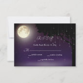 Celestial Sterrennacht Tree String Lights Wedding RSVP Kaartje (Voorkant)
