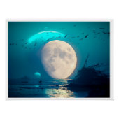 Celestial Stillness - Dreamscape Moonscape Perfect Poster (Voorkant)