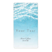 Celestial String Lights Blue Rustic Wine Label (Voorkant)