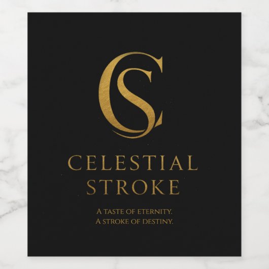 Celestial Stroke Wijn Etiket (Enkel label)