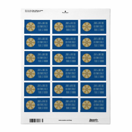 Celestial Sun Address Label (Full Sheet)