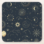 Celestial Sun and Moon Mystical Elements Kartonnen Onderzetters<br><div class="desc">Dit unieke onderzetter is ontworpen om te coördineren met onze Kelestische mystieke collectie en biedt prachtige gouden hemellichamen op een donkere zeebodem. Voor een meer geavanceerde aanpassing van dit ontwerp, bijvoorbeeld het wijzigen van de lay-out, het lettertype of de tekstgrootte, klikt u hierboven op de knop "AANPASSEN". Neem contact met...</div>