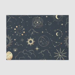 Celestial Sun and Moon Mystical Elements Tissue P Tissuepapier