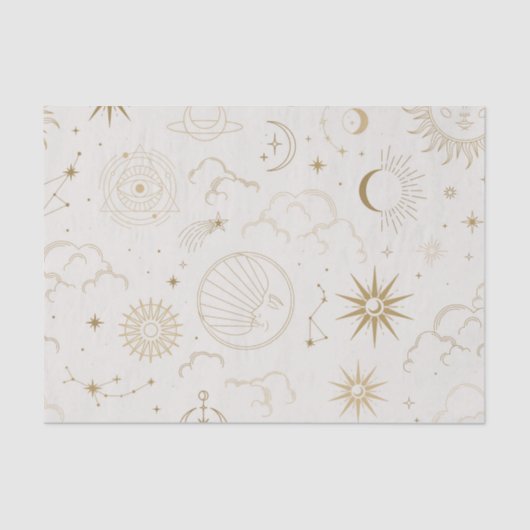 Celestial Sun and Moon Mystical Elements Tissue P Tissuepapier (Voorkant)
