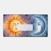 Celestial Sun and Moon Watercolor Bureaumat (Keyboard & Muis)