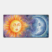 Celestial Sun and Moon Watercolor Bureaumat (Voorkant)