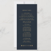 Celestial Sun and Moon Wedding Ceremony Programme (Achterkant)