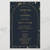 Celestial Sun and Moon Wedding Ceremony Programme (Voorkant)