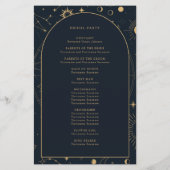 Celestial Sun and Moon Wedding Ceremony Programme (Achterkant)