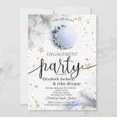 Celestial Sun, Blue Moon, Sterren Verloving Kaart (Voorkant)