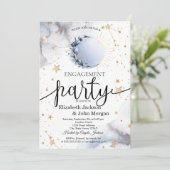 Celestial Sun, Blue Moon, Sterren Verloving Kaart (Staand voorkant)