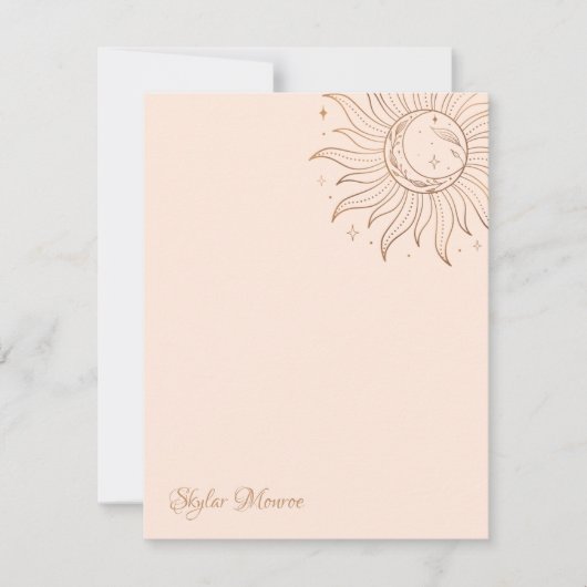 Celestial Sun Blush Notitiekaartje (Voorkant)