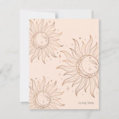 Celestial Sun Blush Notitiekaartje (Achterkant)