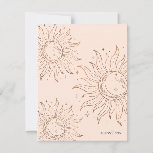 Celestial Sun Blush Notitiekaartje (Achterkant)