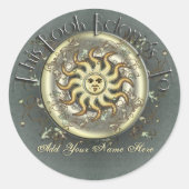 Celestial Sun Bookplate Stickers (Voorkant)