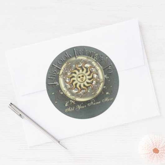 Celestial Sun Bookplate Stickers (Envelop)