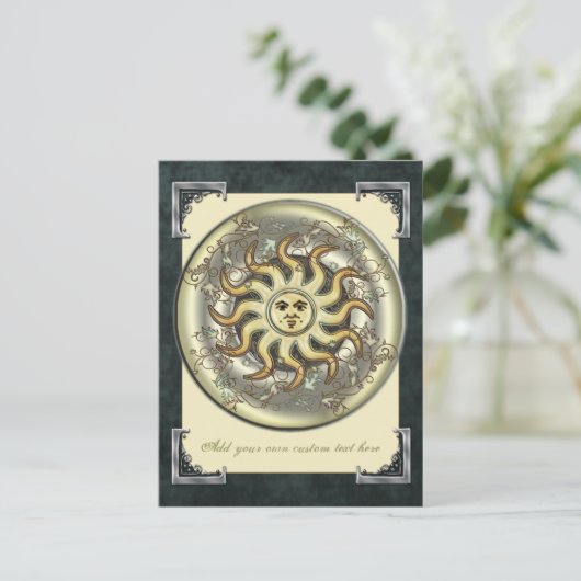 Celestial Sun Briefkaart (Staand voorkant)