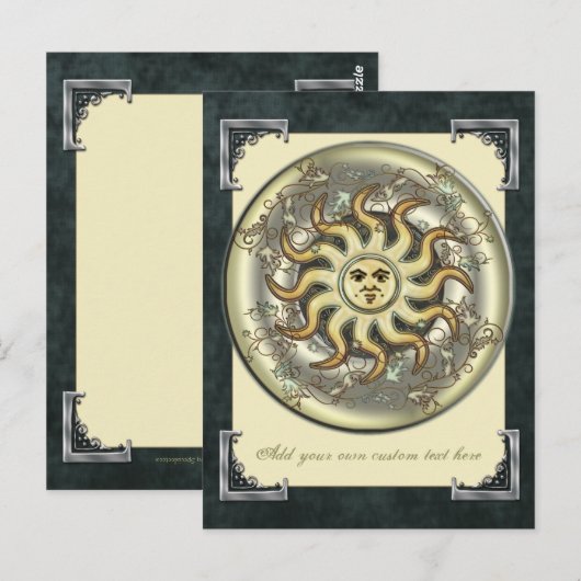 Celestial Sun Briefkaart (Voorkant / Achterkant)