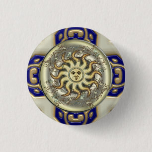 Celestial Sun Buttonnen Ronde Button 3,2 Cm