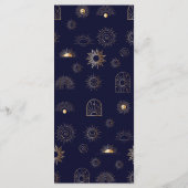 Celestial Sun Crescent Moon Gouden Marine Menu (Achterkant)