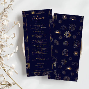 Celestial Sun Crescent Moon Gouden Marine Menu