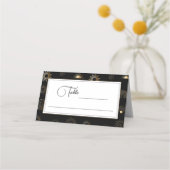 Celestial Sun Crescent Moon Gouden Zwart Plaatskaartje (Voorkant)