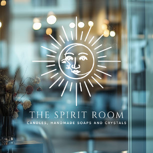 Celestial Sun en Moon Business Raamsticker