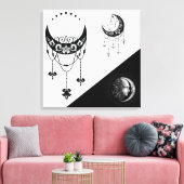 Celestial Sun en Moon Canvas Afdruk (Insitu (Woonkamer))