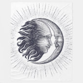 Celestial Sun en Moon Fleece Deken (Voorkant)