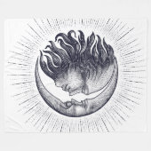 Celestial Sun en Moon Fleece Deken (Voorkant (Horizontaal))