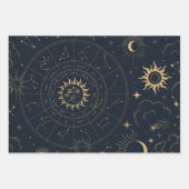 Celestial Sun en Moon Inpakpapier Vel (Voorkant)