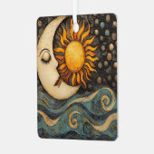 Celestial Sun en Moon Metalen Ornament (Voorkant links)