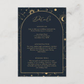 Celestial Sun en Moon Mystical — Gegevens Informatiekaartje (Voorkant)