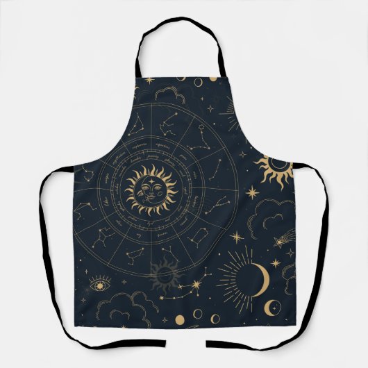 Celestial Sun en Moon Mystical Schort (Voorkant)