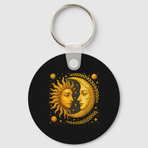 Celestial Sun en Moon Sleutelhanger