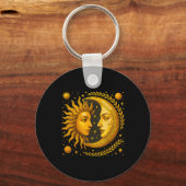 Celestial Sun en Moon Sleutelhanger (Voorkant)