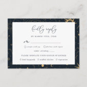 Celestial Sun en Moon Stars RSVP-kaart Informatiekaartje (Voorkant)