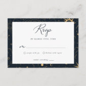 Celestial Sun en Moon Stars RSVP-kaart Informatiekaartje (Voorkant)