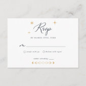 Celestial Sun en Moon Stars RSVP-kaart Informatiekaartje (Voorkant)