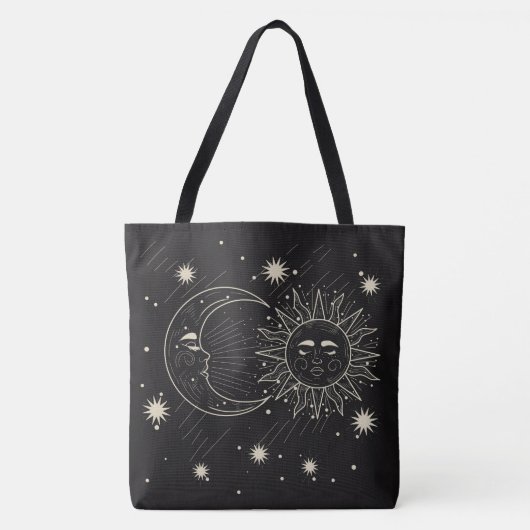 Celestial Sun en Moon Tote Bag (Voorkant)