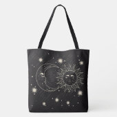 Celestial Sun en Moon Tote Bag (Achterkant)
