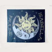 Celestial Sun en Moon Wandkleed (Voorkant (horizontaal))