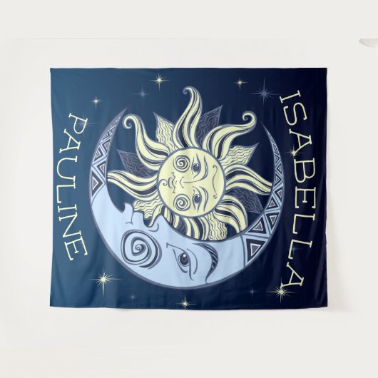 Celestial Sun en Moon  Wandkleed (Voorkant (horizontaal))